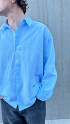 overhemd baby blue white