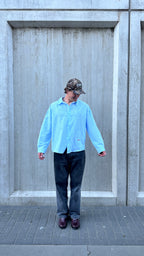 overhemd baby blue white